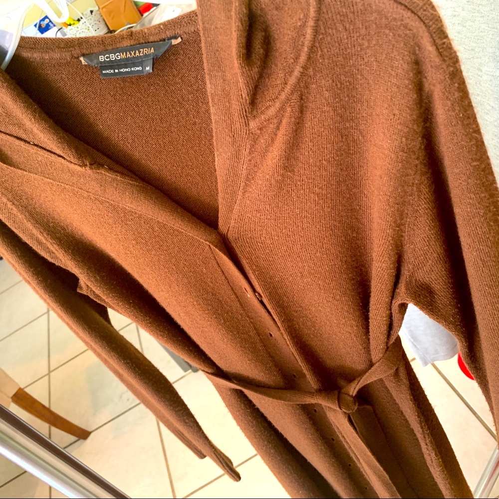 Winter coat dress with hood and waist tie, chic and warm, material wool